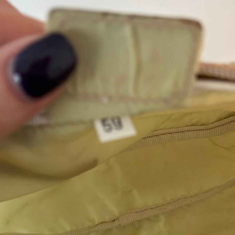 Prada Light Yellow Nylon Pouch - Picture 5 of 5